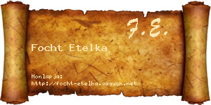 Focht Etelka névjegykártya